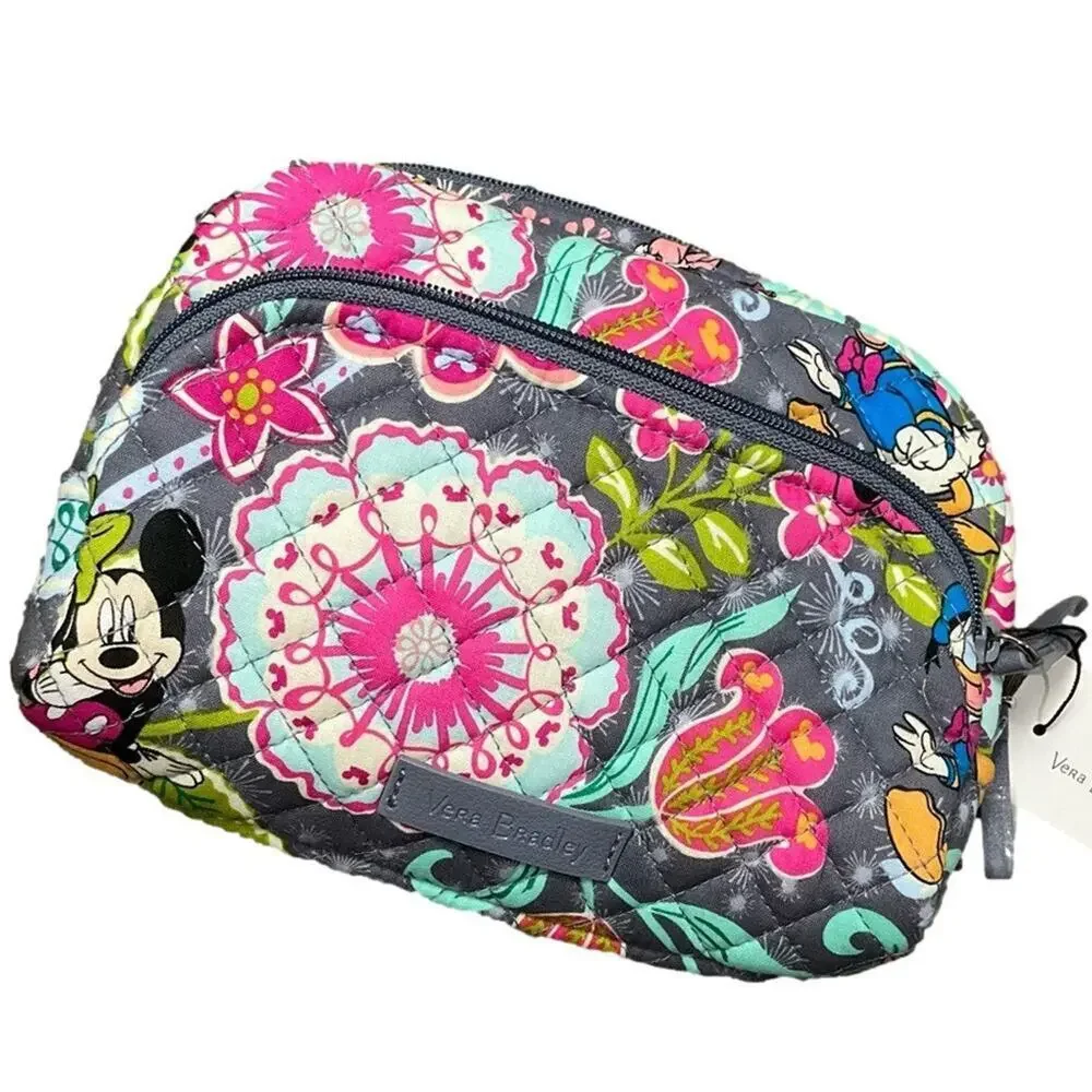 Disney Vera Bradley Pure Cotton Inner Waterproof Makeup Travel Bag NWT